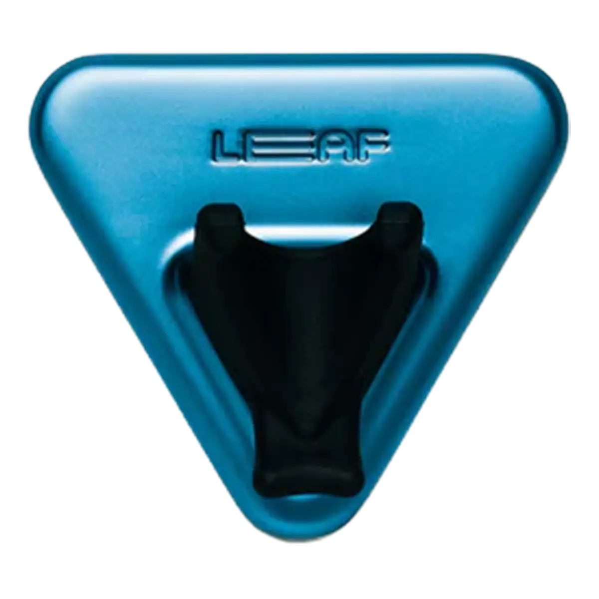 Blå metallisk Leaf Shave dusjholder med inngravert logo