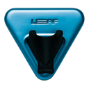 Blå metallisk Leaf Shave dusjholder med inngravert logo