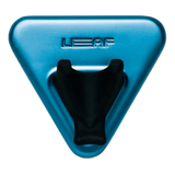 Blå metallisk Leaf Shave dusjholder med inngravert logo