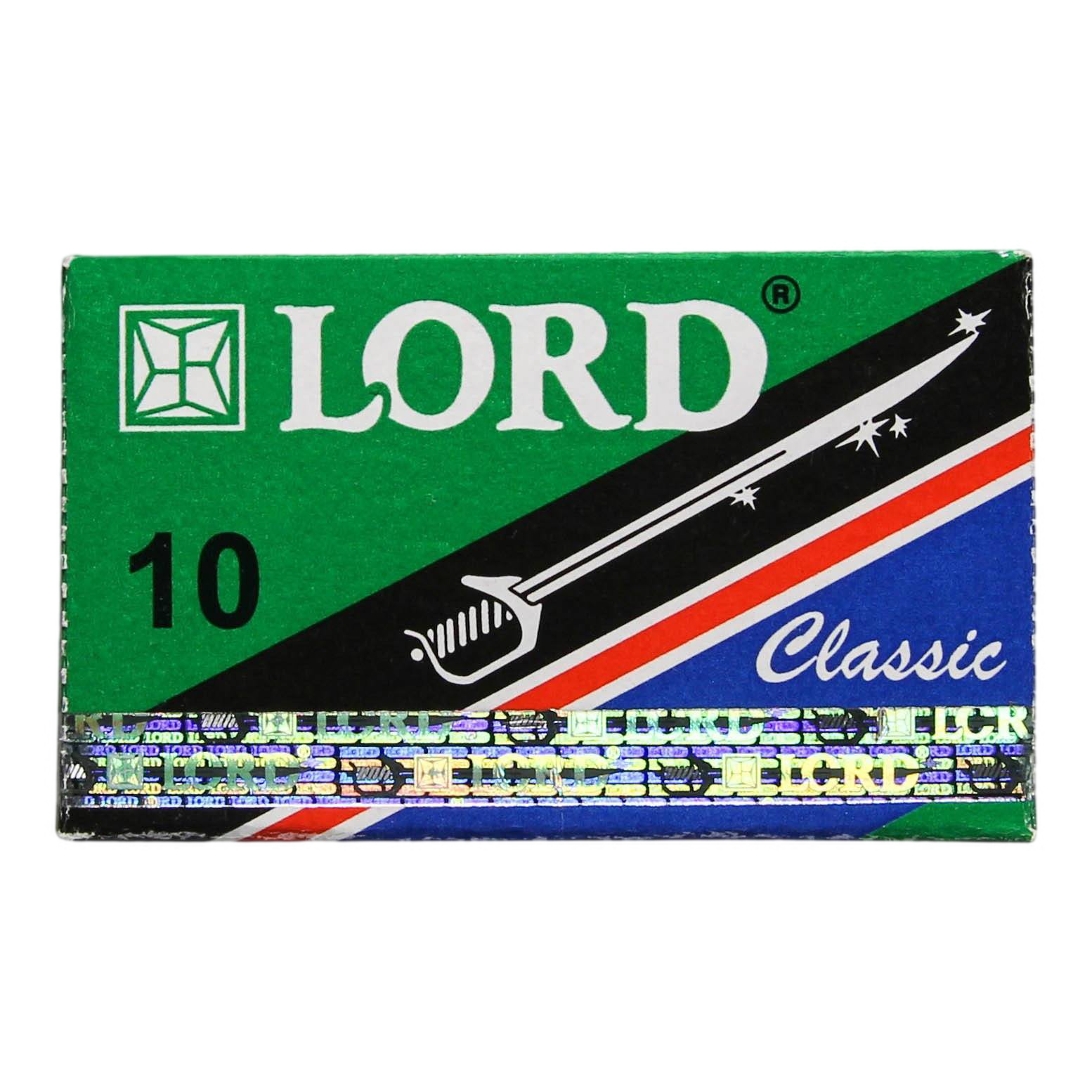 Lord Classic Super Stainless tradisjonelle barberblader - 10-pakning