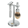 Merkur Futur Silvertip barbersett 3 deler Polert krom 
