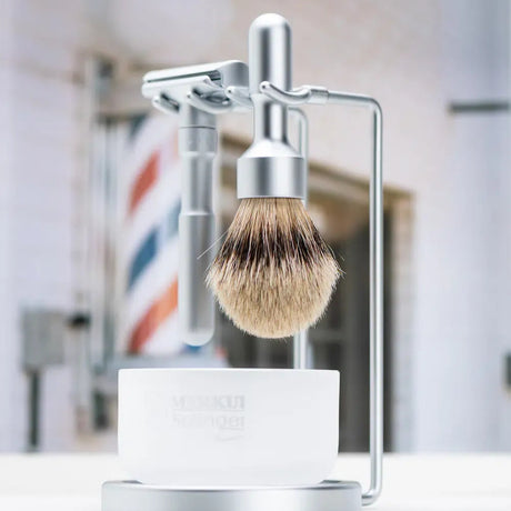 Merkur Futur Silvertip barbersett 4 deler 