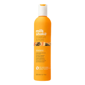 Milk Shake Moisture & More sjampo i oransje 300 ml med papaya og hyaluronsyre for tørt hår