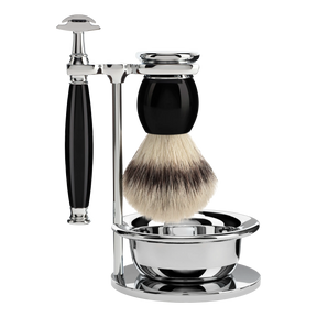 Mühle Sophist barbersett 4 deler Sort 
