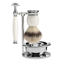 Mühle Sophist barbersett 4 deler Hvit porselen 
