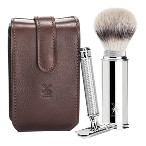 Mühle reisebarbersett Brun 