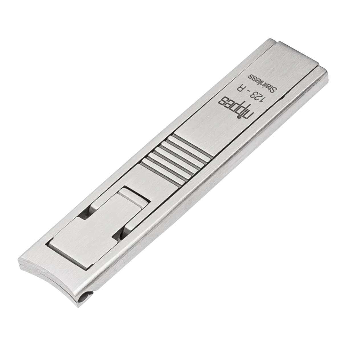 Nippes tynn negleklipper rustfritt stål med læretui 