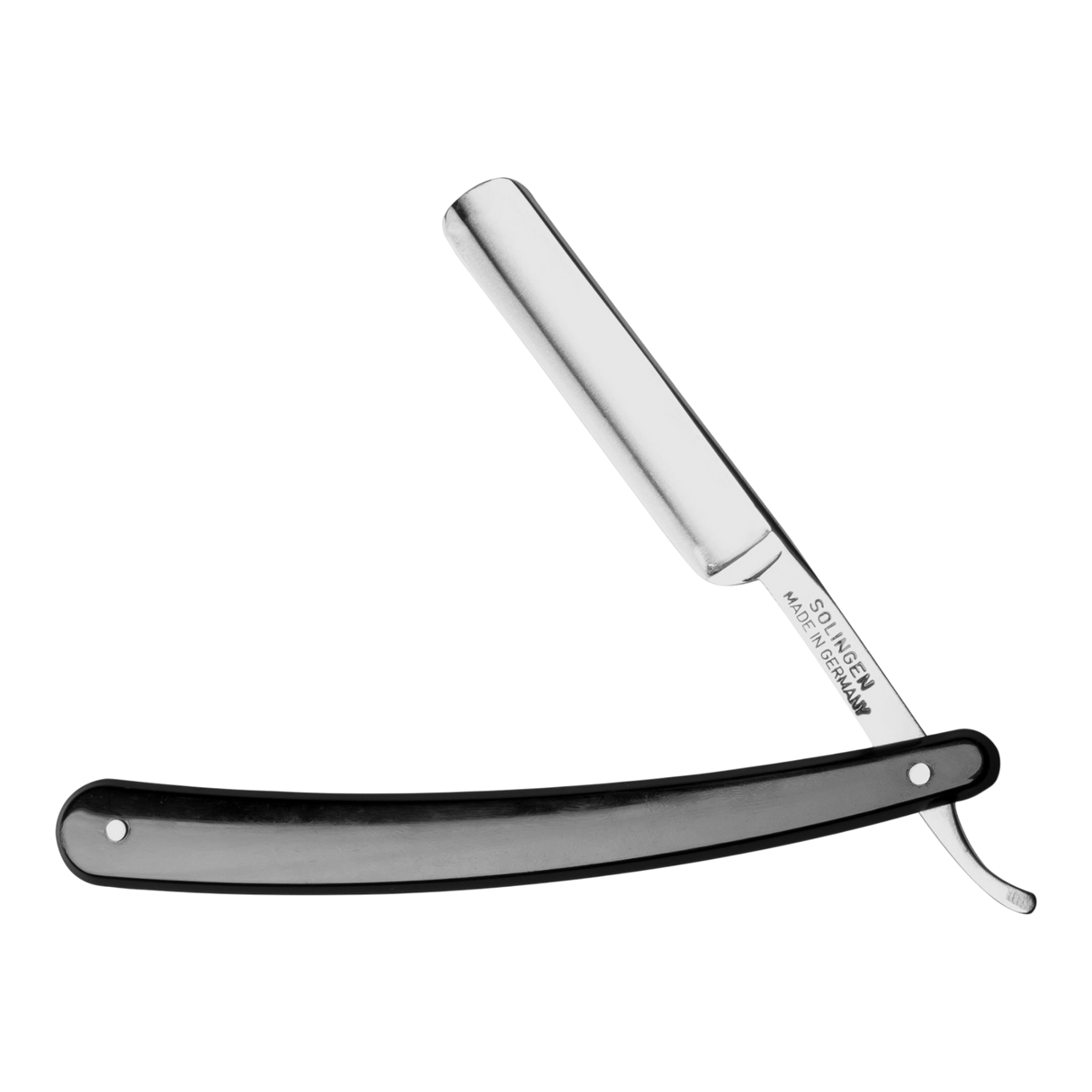 Nippes barberkniv 4/8" - Sort harpiks 