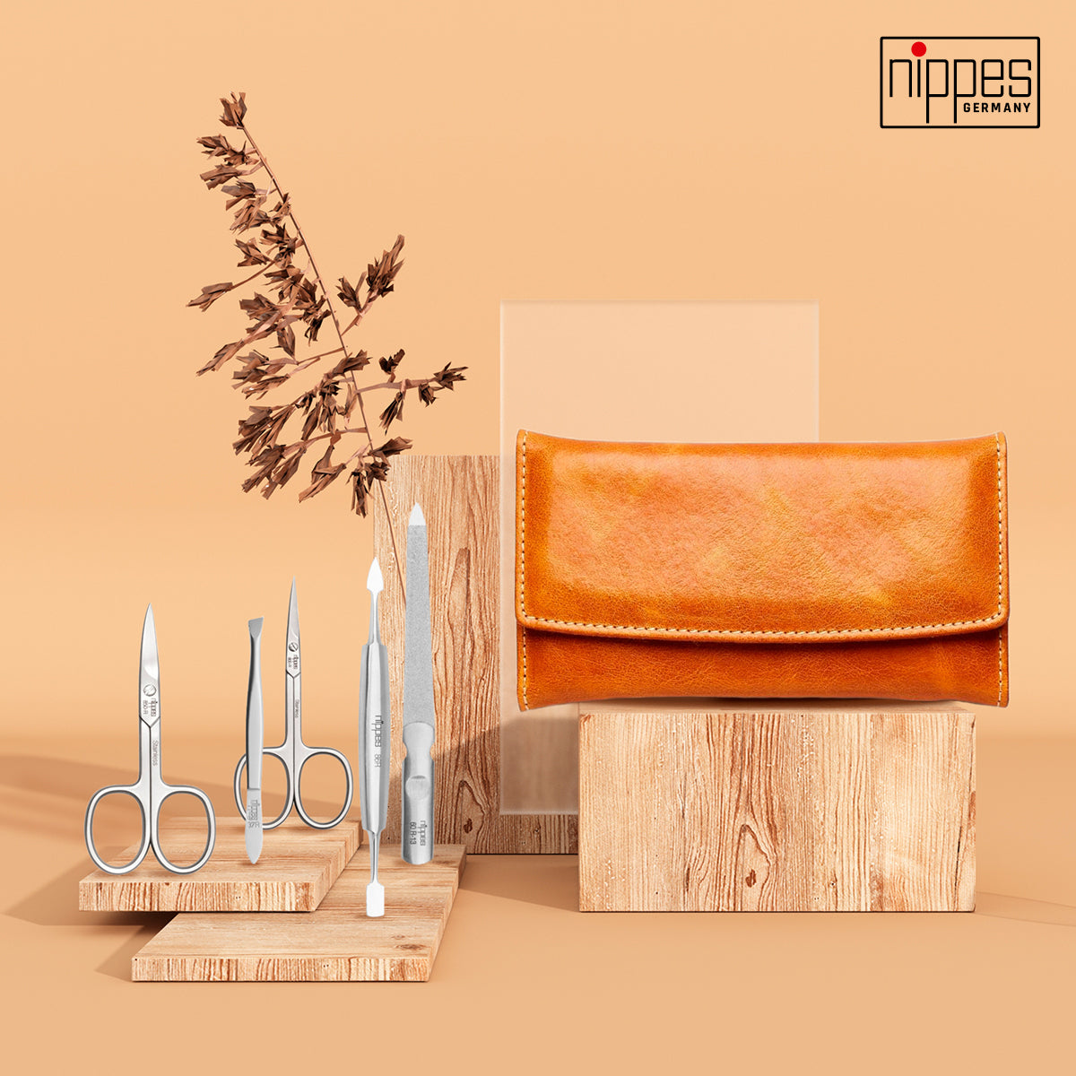 Nippes manikyrsett Cognac - 5 deler 