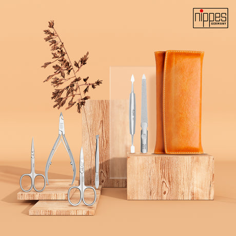 Nippes manikyrsett Cognac - 6 deler 