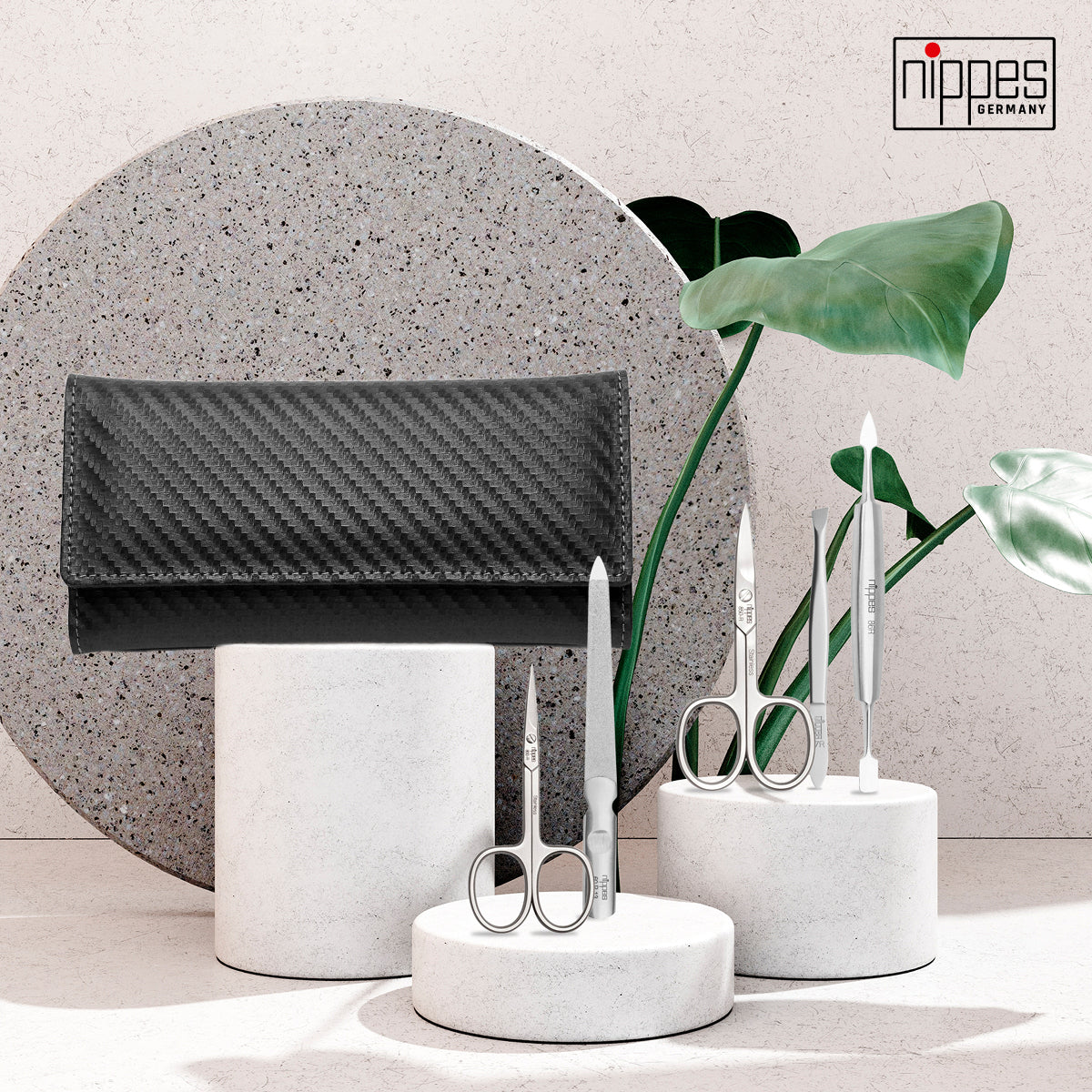 Nippes manikyrsett Karbon - 5 deler 