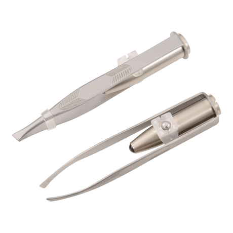 Nippes pinsett med lys skrå rustfri 
