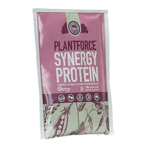 Plantforce Synergy Proteinpulver 20 g prøvepose Berry 