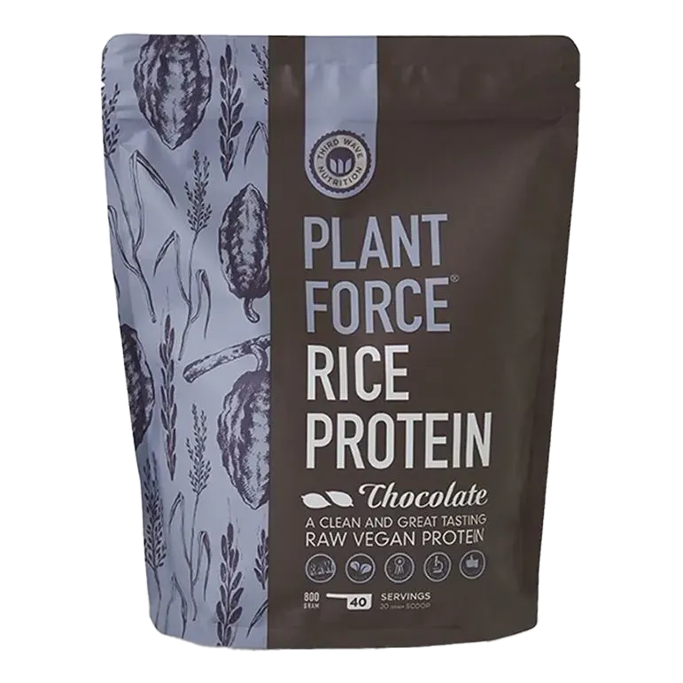 Plantforce risproteinpulver sjokolade 800g økologisk rå vegan protein