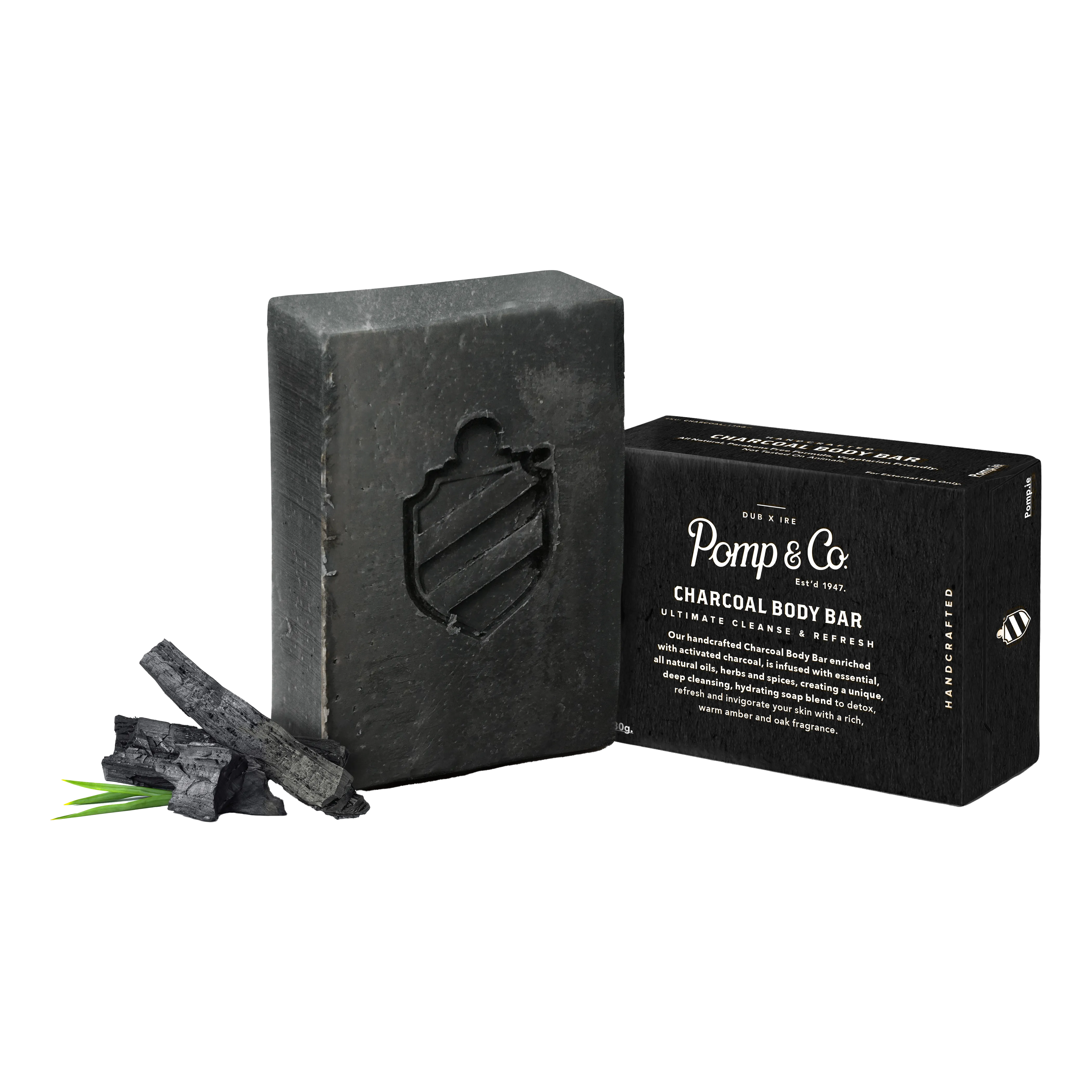Pomp & Co. Charcoal Body-Bar Soap 