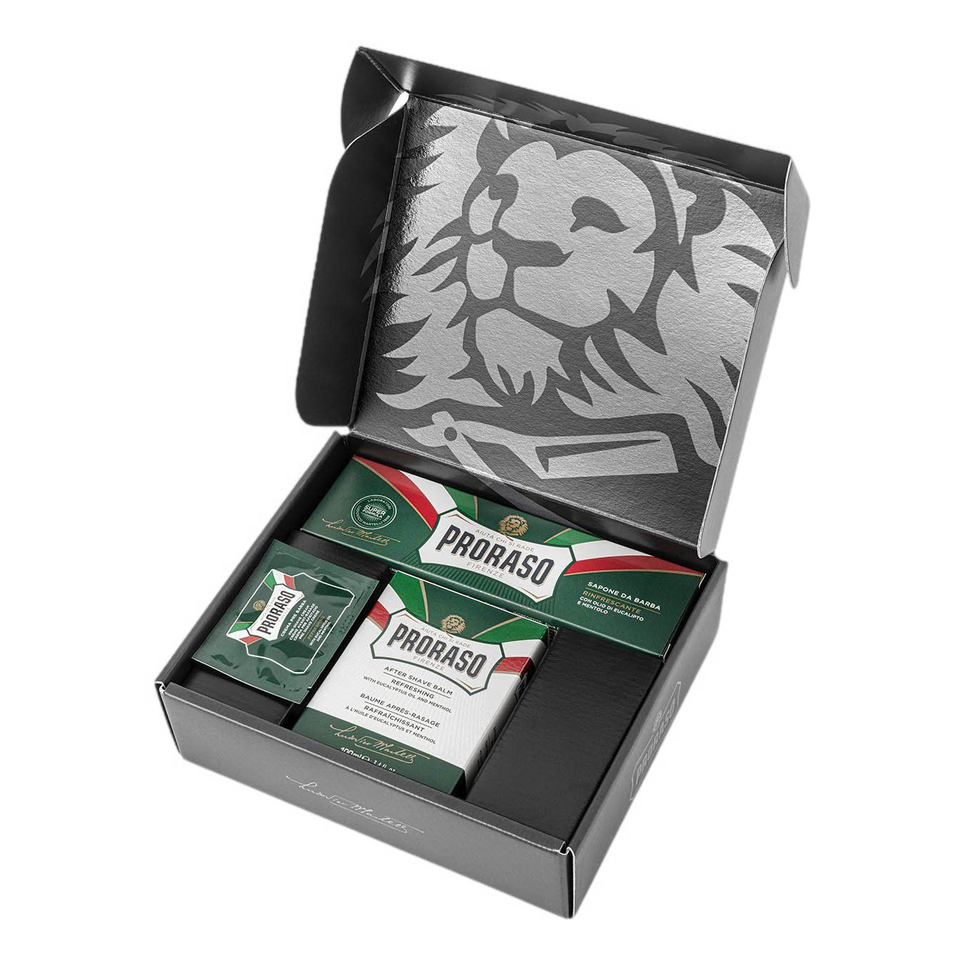 Proraso Duo Pack barberkrem og aftershave balm Eukalyptus og mentol