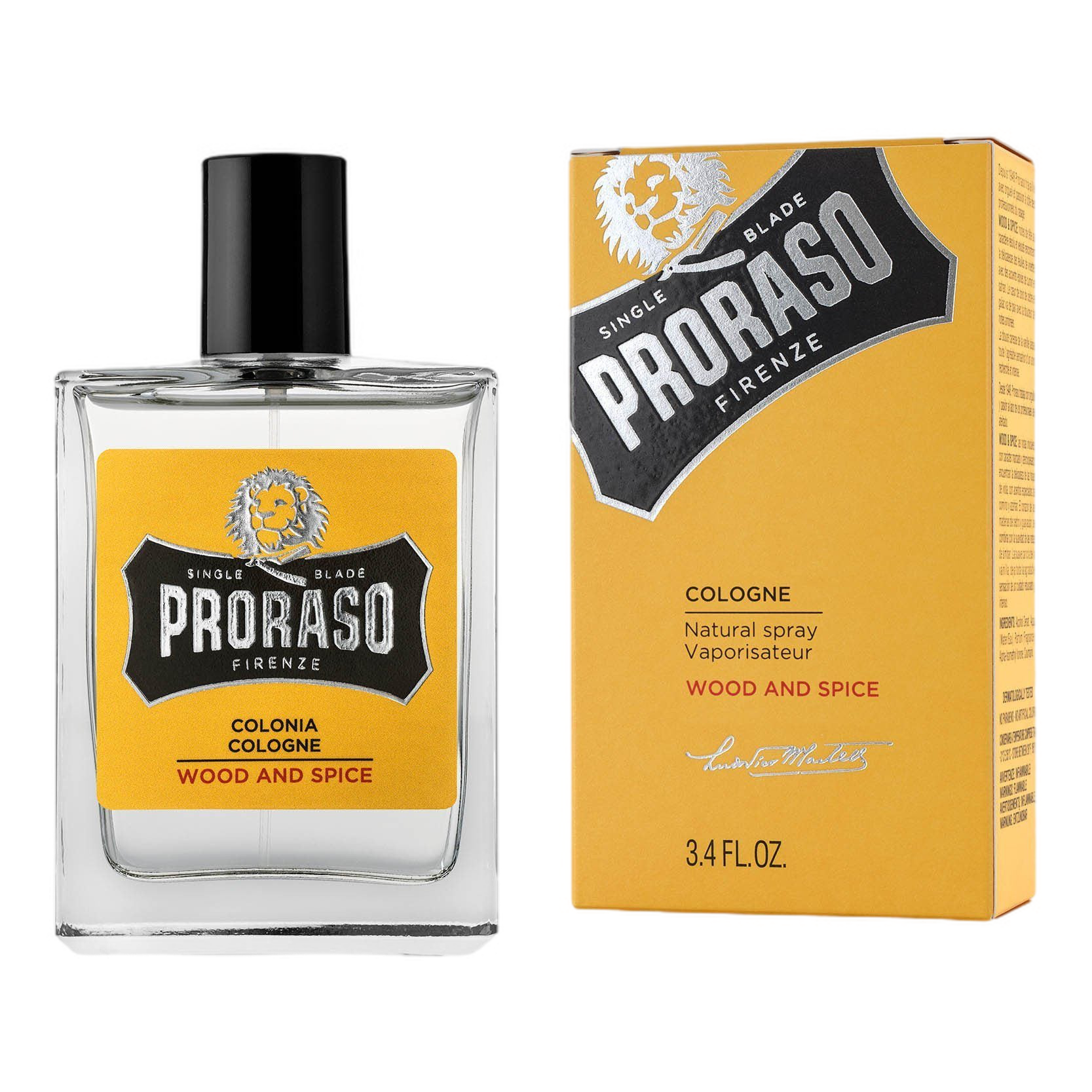 Proraso Single Blade Eau de Cologne - Tre og krydder