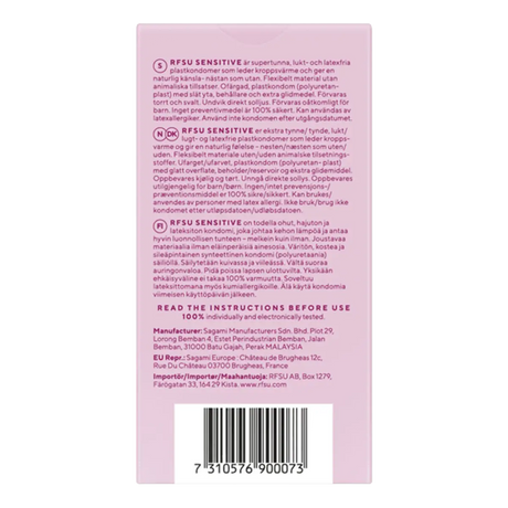 RFSU kondomer Sensitive 6-pakning 