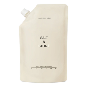 Salt & Stone Black Rose & Oud kroppsvask refill i beige påse
