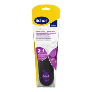 Scholl In-Balance Plantar Fascitt smertelindrende innleggssåler Small (37.5-39.5) Medium (40-42) Large (42.5-45) 