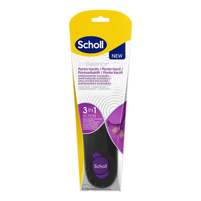Scholl In-Balance Plantar Fascitt smertelindrende innleggssåler Small (37.5-39.5) Medium (40-42) Large (42.5-45) 