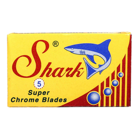 Shark Super Chrome tradisjonelle barberblader - 5-pakning