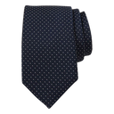 Slips av silke Navy med prikker 7 cm