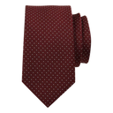Slips av silke Rød med prikker 7 cm