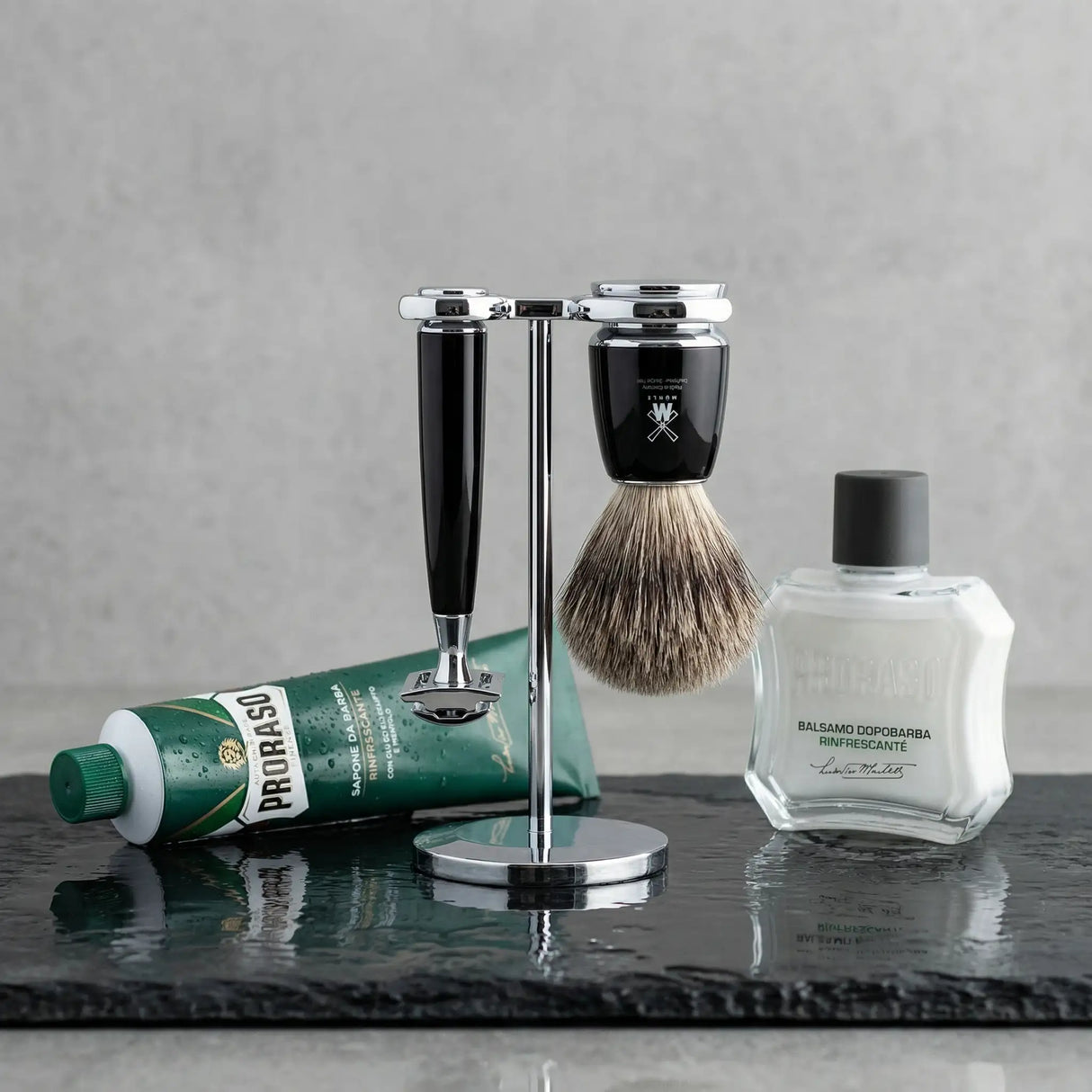 Startsett til tradisjonell barbering - Rytmo - 3 deler 