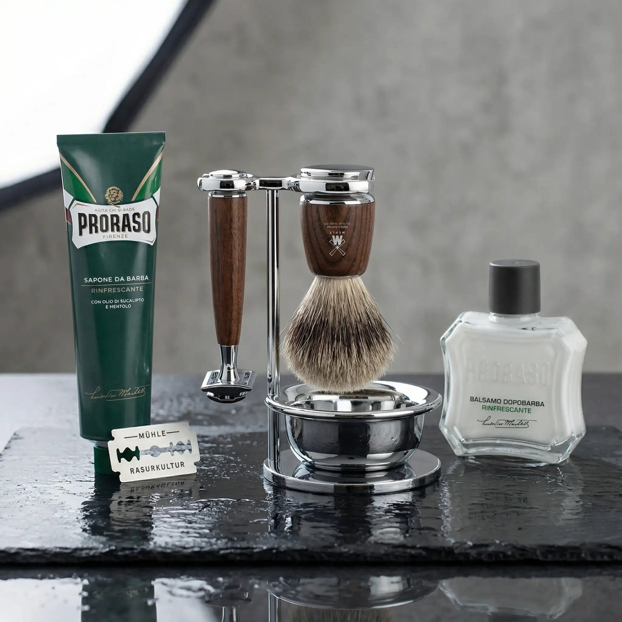 Startsett til tradisjonell barbering - Rytmo - 4 deler 