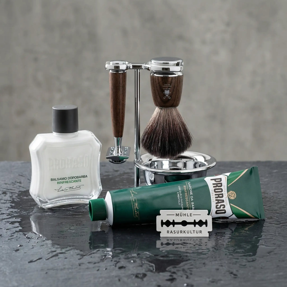 Startsett til tradisjonell barbering - Rytmo - 4 deler 