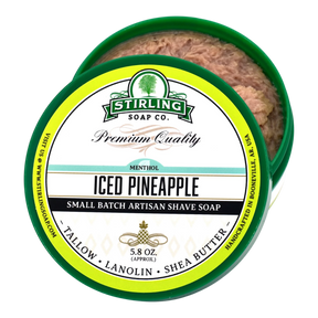 Stirling Soap Co. barberkrem i skål - Iced Pineapple 
