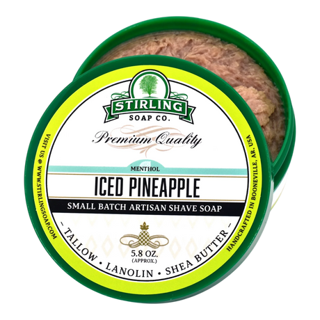 Stirling Soap Co. barberkrem i skål - Iced Pineapple 