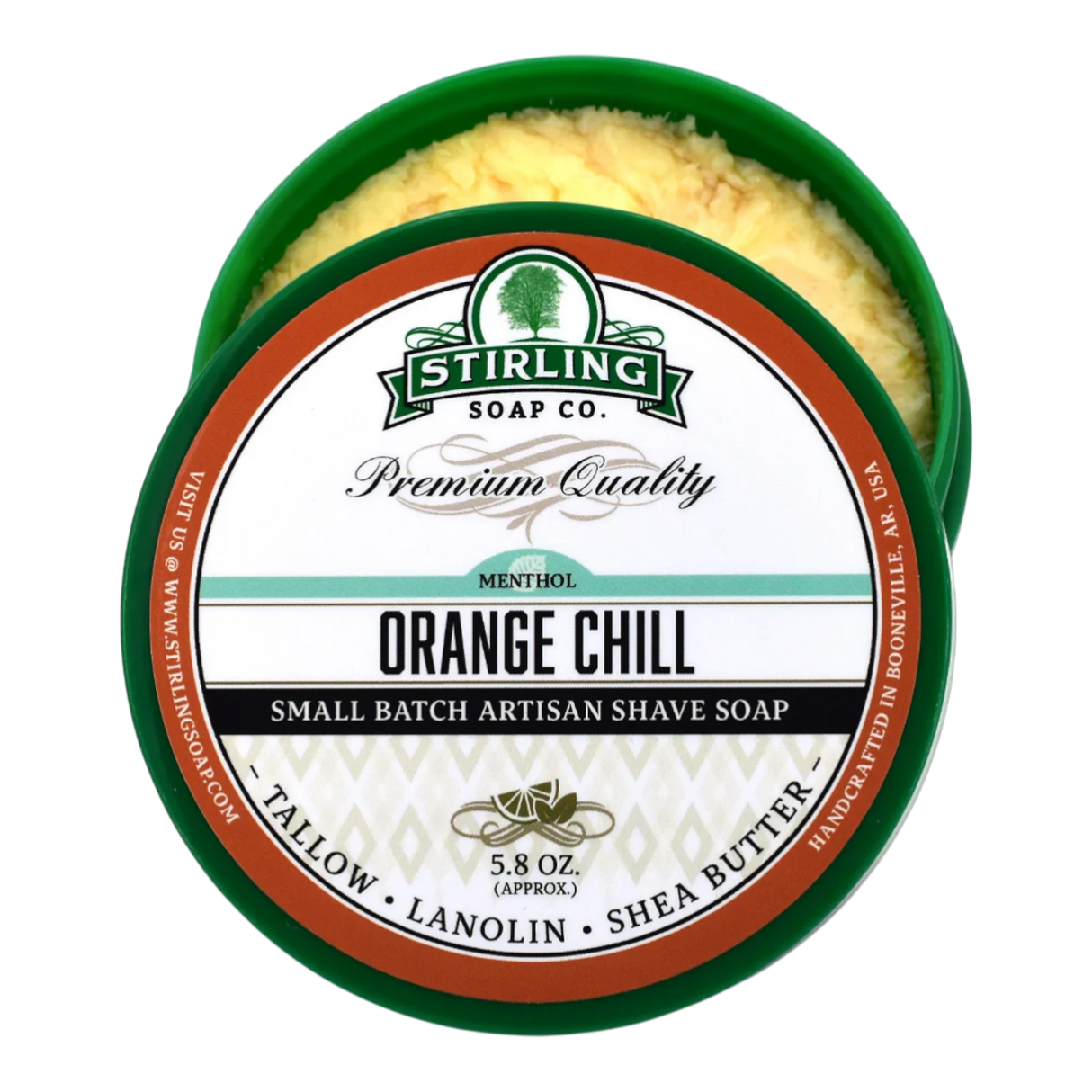 Stirling Soap Co. barberkrem i skål - Orange Chill 