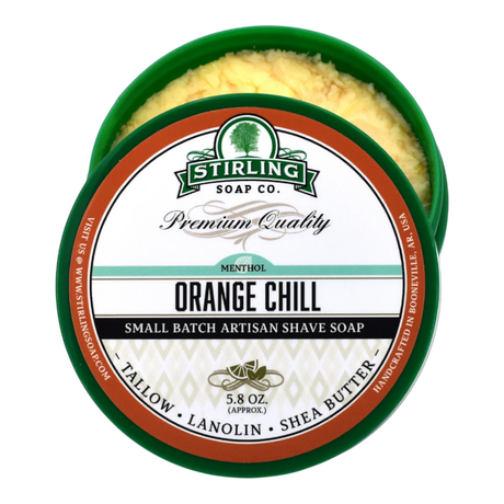 Stirling Soap Co. barberkrem i skål - Orange Chill 
