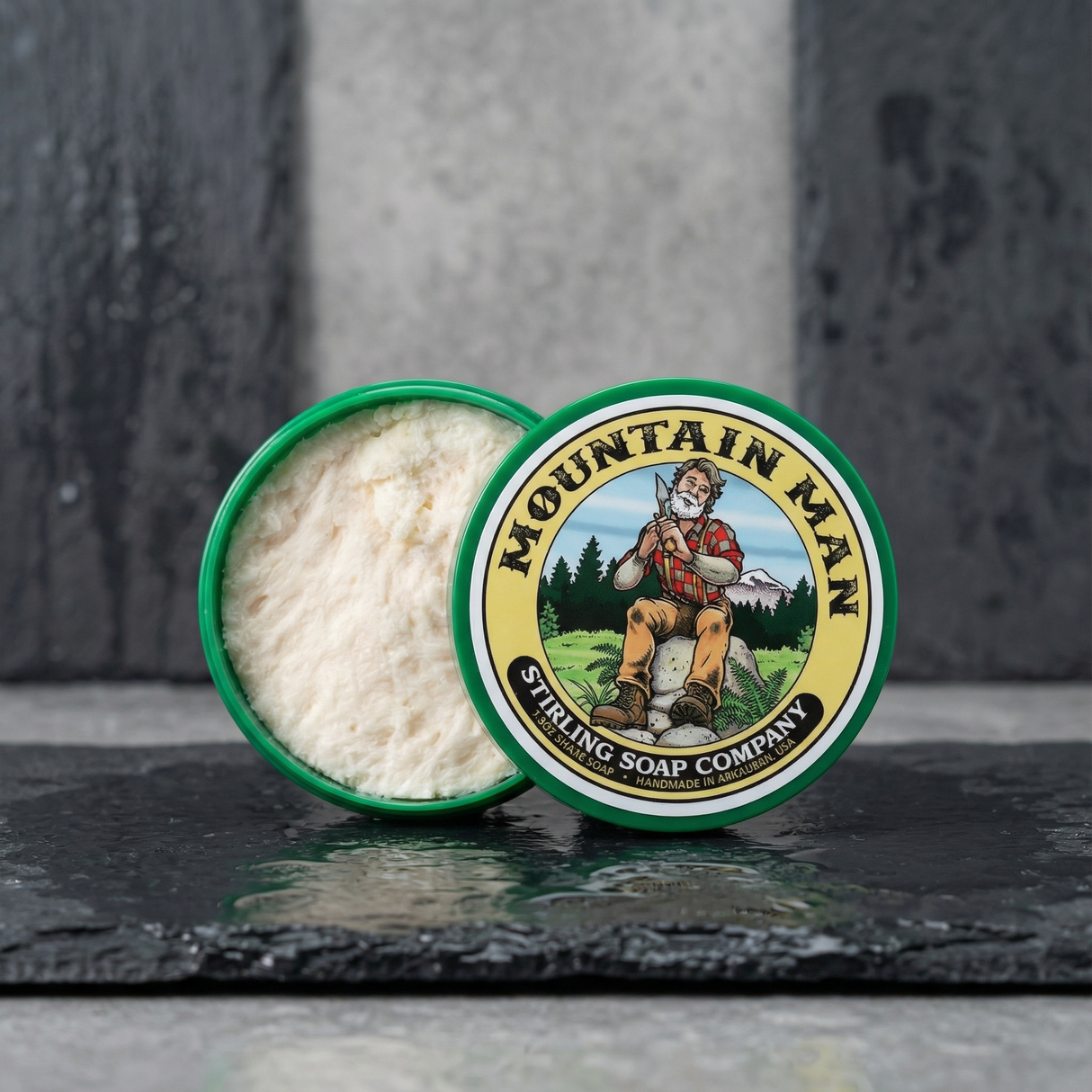 Stirling Soap Co. barbersåpe i skål 
