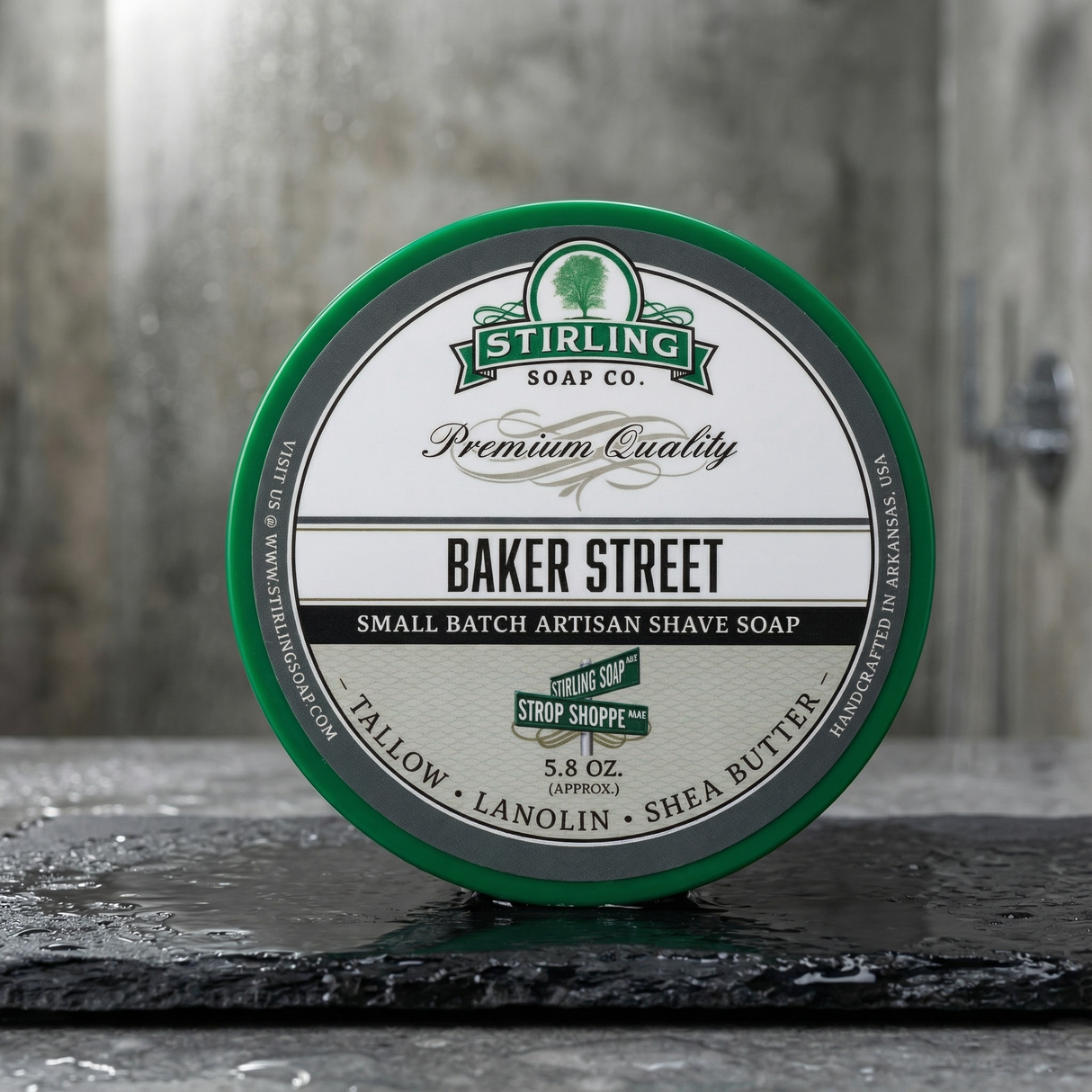 Stirling Soap Co. barbersåpe i skål 