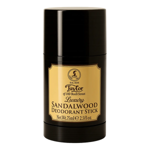 Taylor of Old Bond Street Luxury Sandalwood deodorantstift i svart med gyllen etikett