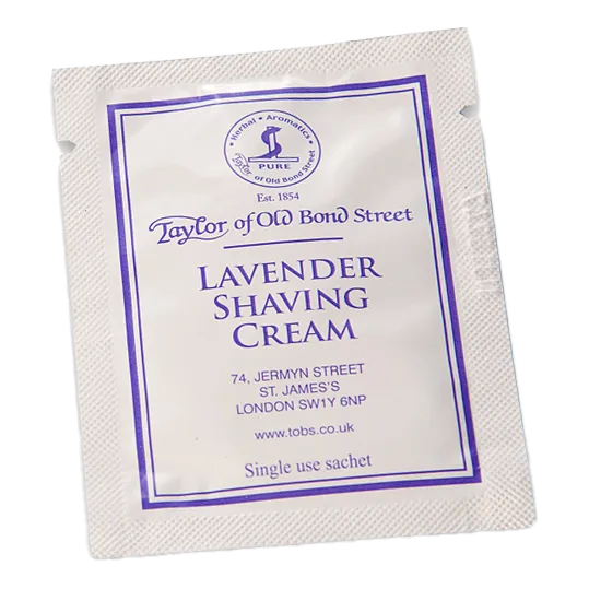 Taylor of Old Bond Street barberkrem vareprøve Lavendel 