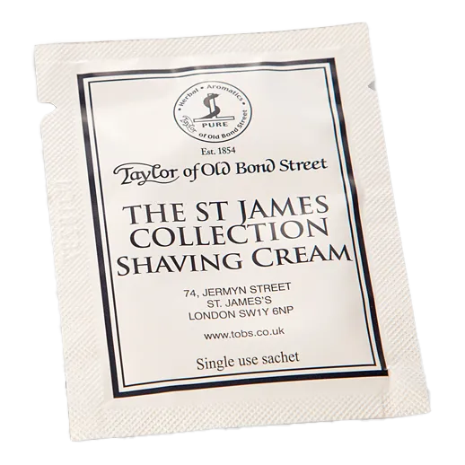 Taylor of Old Bond Street barberkrem vareprøve St. James 
