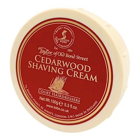 Taylor of Old Bond Street naturlig barberkrem i skål - Sedertre 