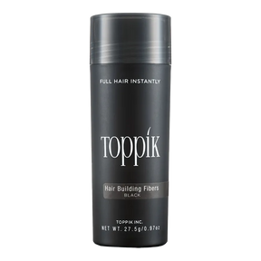 Toppik hårfiber sort 27.5g i mørk beholder med metallisk lokk