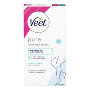 Veet Pure Cold Wax Strips ben & kropp sensitiv hud 20 stk 