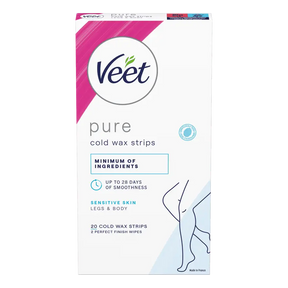 Veet Pure Cold Wax Strips ben & kropp sensitiv hud 20 stk 
