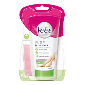 Veet Pure hårfjerningskrem i dusjen ben & kropp tørr hud 