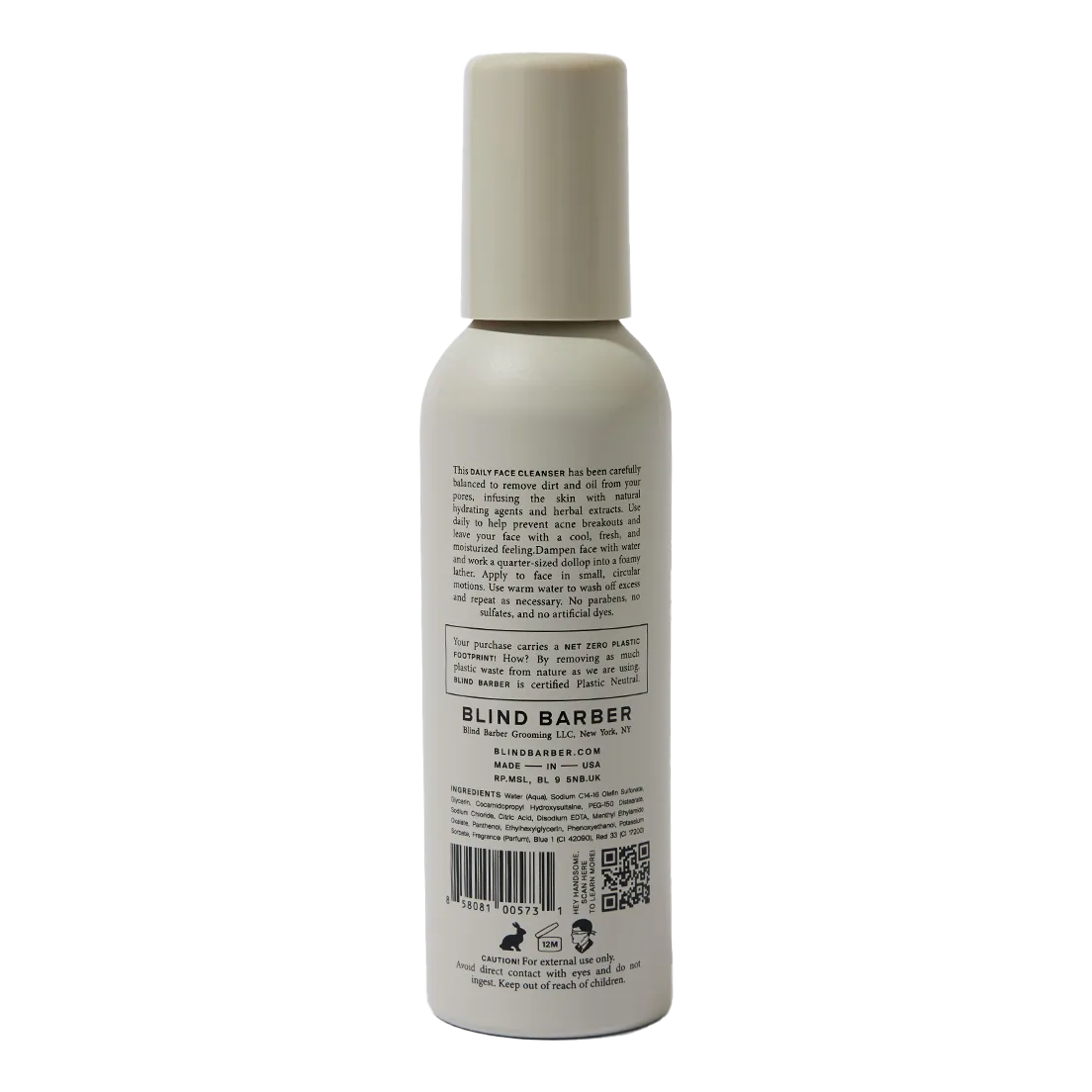 Blind Barber Watermint Gin Daily Face Cleanser 