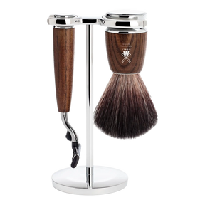 Mühle Rytmo Black Fibre barbersett 3 deler - Mach3 