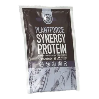 Plantforce Synergy Proteinpulver 20 g prøvepose Sjokolade 