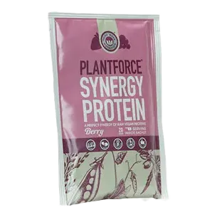 Plantforce Synergy Proteinpulver 20 g prøvepose Berry 