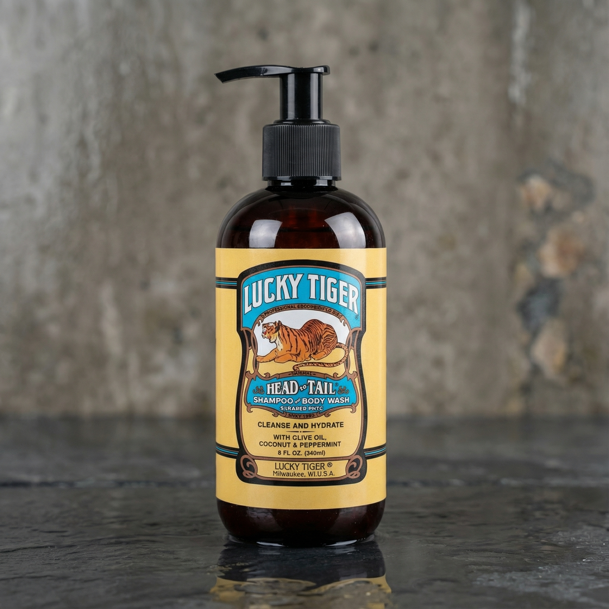 Lucky Tiger Head To Tail Peppermint Sjampo & Body Wash 